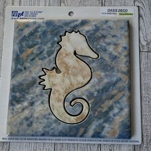 Seahorse Pool Tile Oasis Deco CDL-OND-SH1 Nile/Desert 6" x‎ 6"
